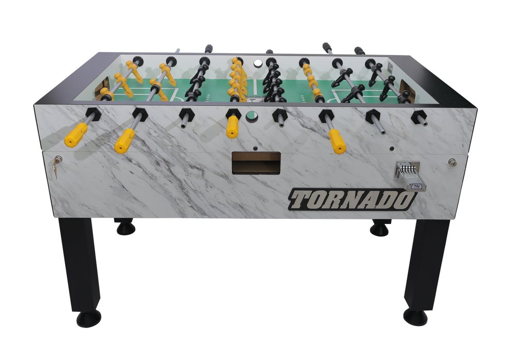 Tornado® Custom Finish Foosball Table T-3000 - Calcutta Marble