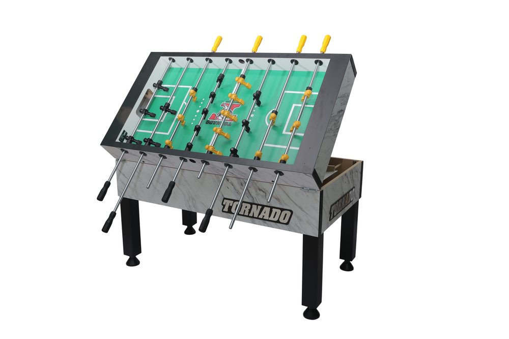 Tornado® Custom Finish Foosball Table T-3000 - Calcutta Marble